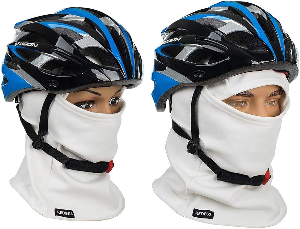 Warm Fleece Balaclava Windproof Ski Mask Cold Weather Face Mask Motorcycle Balaclava Hood Warmer Winter Sports Cap White at  Men’s Clothing store