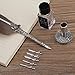 Walfront Quill Pen Set, Dip Pen with Nibs and Ink Bottle(Not Ink) 5 Nibs Calligraphy Pen in Gift Box (Black)