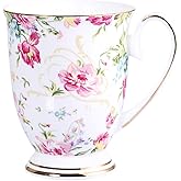 AWHOME Royal Fine Bone China Coffee Mug Assorted colors Tea Cup 11 oz (1, color)