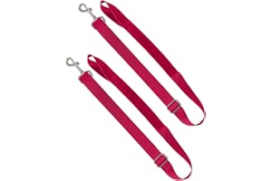 Harrison Howard Half-Way Elastic Horse Leg Straps Replacement Horse Blanket Sheet Leg Straps Adjustable Length w/Flexibility Rose Pink Full Large