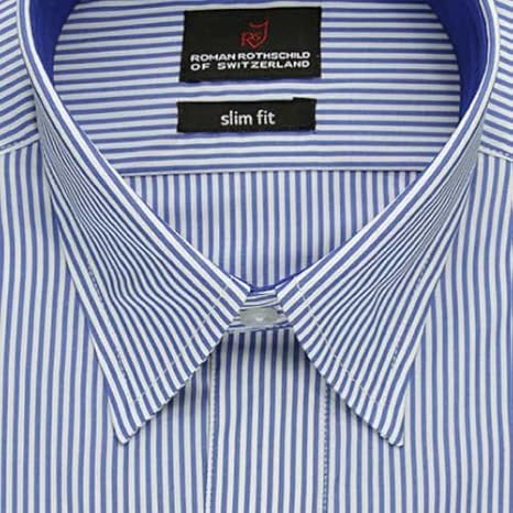 Roman Rothschild Men S Formal Shirt Blue Blue Amazon Co Uk Clothing