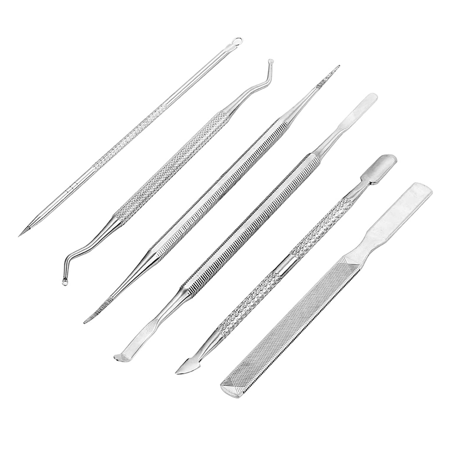 Stainless Steel Ingrown Toenail File and Lifter Double Sided Ingrown Toenail Care Set(6Pcs/Set)