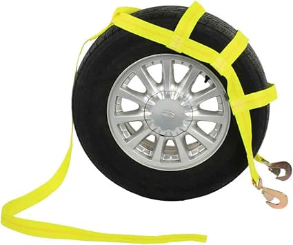 Amazon Com Us Cargo Control Tow Dolly Basket Strap Yellow Car Dolly Strap With Twisted Snap Hook End Fittings Great For Tow Dolly Car Hauling Fits Most 14 17 Inch Wheels