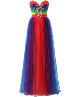 rainbow formal dress