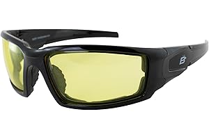 Birdz Eyewear Osprey Foam Padded Motorcycle Safety Sunglasses Black Frame with Smoke Lenses