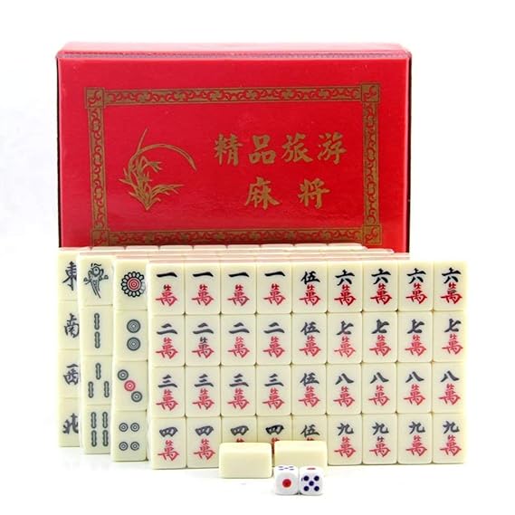 Backbayia Mini Chinesisches Mahjong Brettspiele Reisespiel