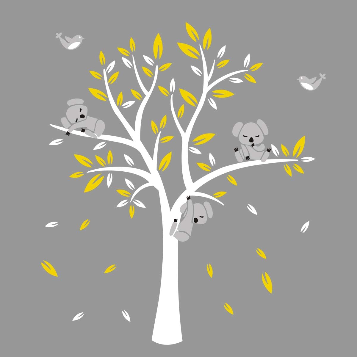 Amazon Com Koala Tree Wall Decal Flying Birds Wall Decal Vinyl