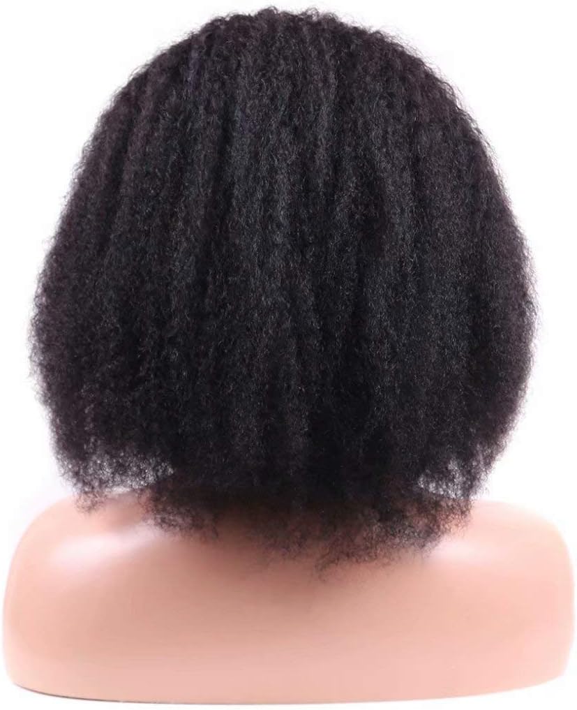 LOVFIR Headband Wigs for Black Women 18 inch Afro Kinky Curly Wig Glueless None Lace Front Machine Made Human Hair Wigs Soft and Thick 180% Density Natural Black Color - Image 5