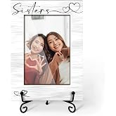 CIAEXRN Sister Picture Frame, Wooden Photo Frame 4x6, Sister Birthday Gifts Appreciation Gifts for Woman Friends, Tabletop Display Home Decorations -02