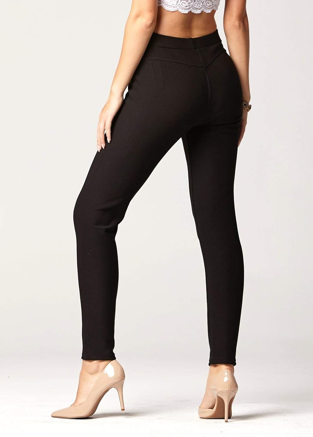 Premium Women's Stretch Ponte Pants - Dressy Leggings - Wear to Work - All Day Comfort at  Women’s Clothing store