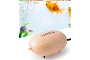 FEDOUR Mini Aquarium Air Pump, Quiet Fish Tank Oxygen Pump with Single Outlet, Adjustable Aquarium Air Bubbler with Complete 