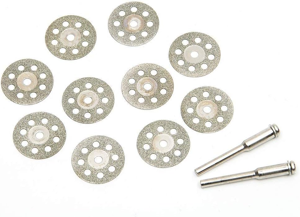 Hakkin Vented Rotary Diamond Cutting Disk Kit Blade Cutting Sheet 20MM 10PCS