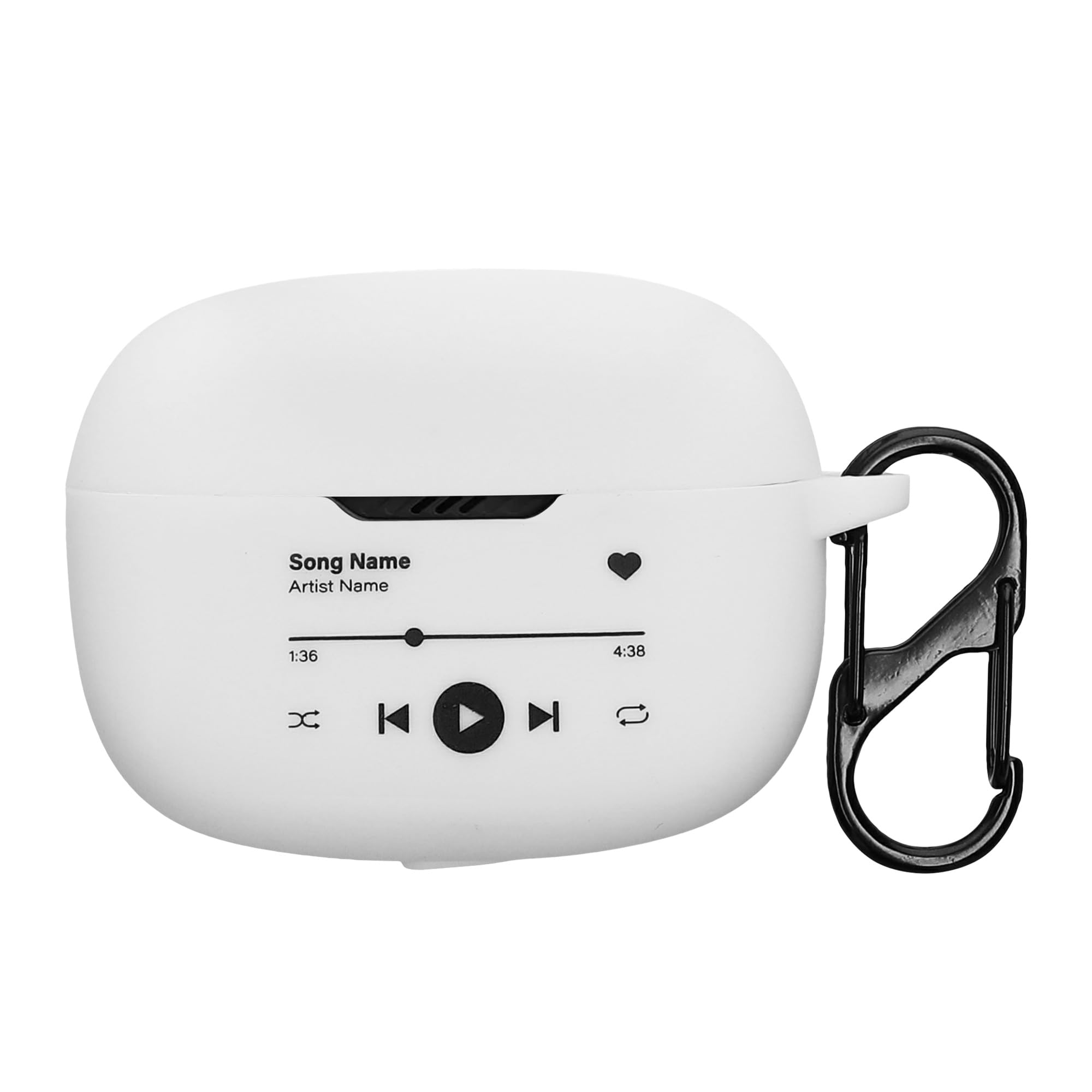 kwmobile Silicone Case Compatible with JBL Tune 230 NC TWS / T230NC / T235NC Case Cover - Music Player Black