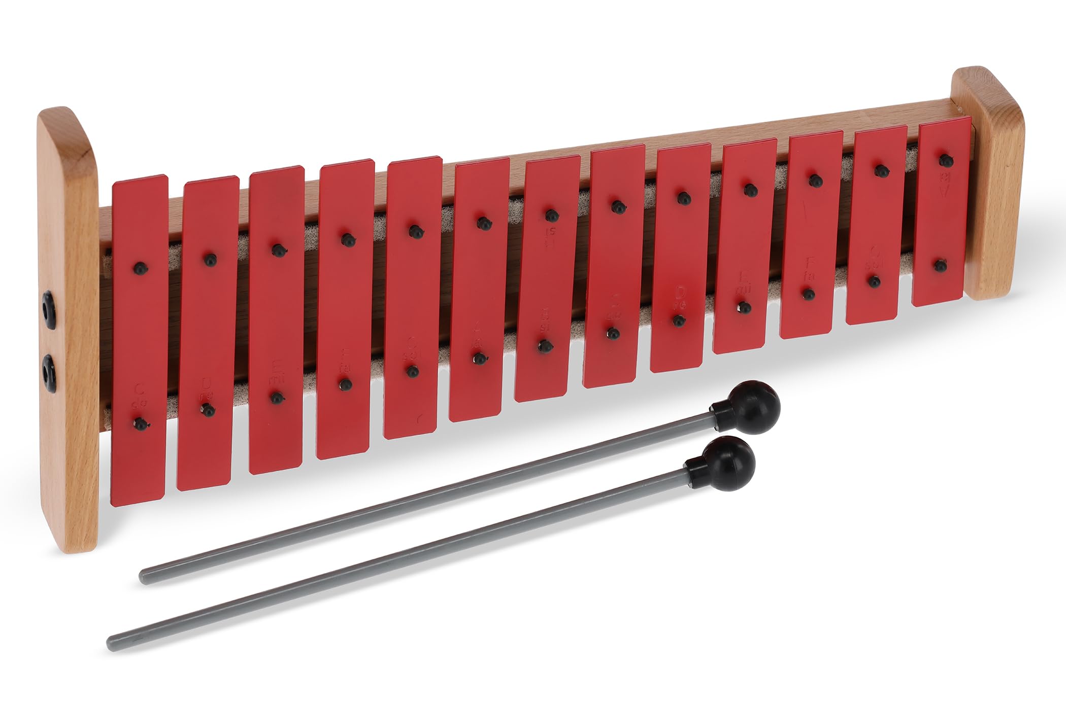 GEWA BSX GH13 GH13R Glockenspiele (13 Platten, Tonumfang c''-a''') mit Tasche und Schlägelhalter rot