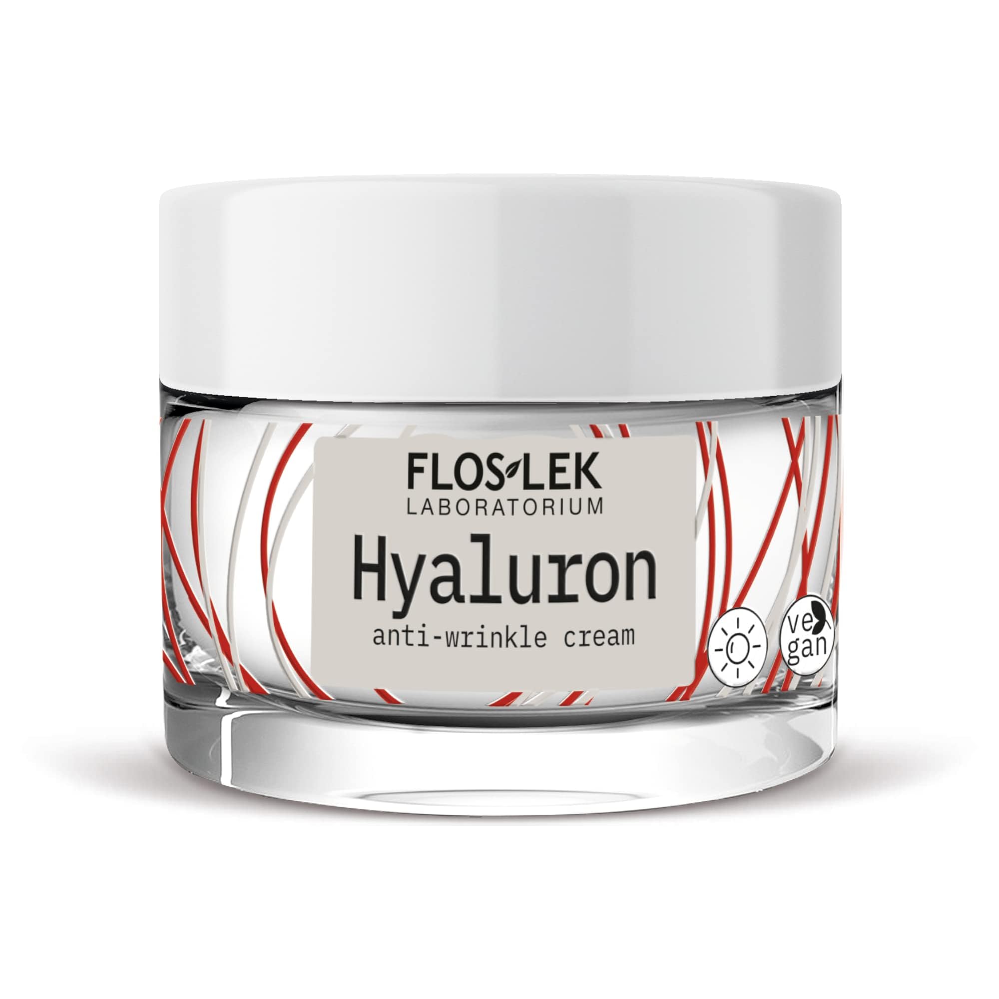 Floslek |HYALURON Anti-Wrinkle Day Cream | Anti-aging Treatment | Moisturizes and Protects the Skin | Hyaluronic Acid and Prebiotics | Daily Care | 50 ml