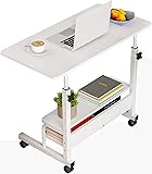 Adjustable Height Mobile Computer Desk for Small