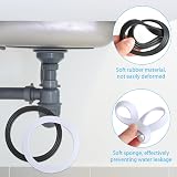 Fuitke 4Pcs Sink Plug Rubber Seal 110mm O Rings Strainer Gasket Black White view 4