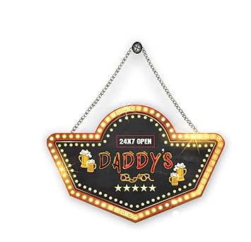 Paper Plane Design Daddy's Bar Wall Door Hanging Father