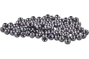 JUIFUTIME - Fly Tying Beads Tungsten Beads Pack of 100 and 5 Sizes Durable, Lead-Free Fishing Weights for Enhanced Performance