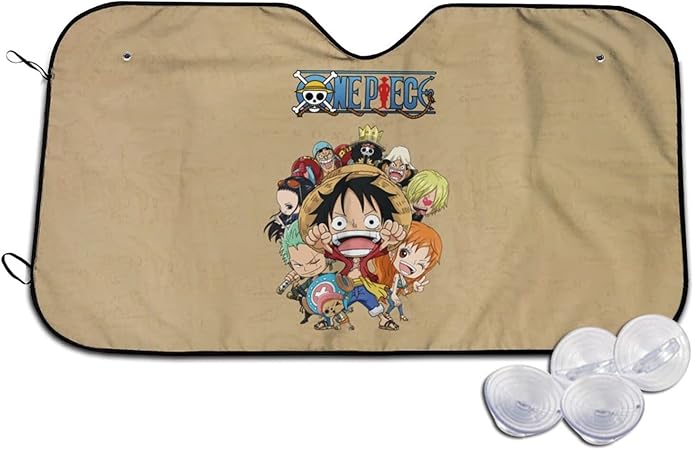 Amazon ワンピース 漫画のキャラクター 車のウィンドシールドサンシェードウィンドシールドサンシェードカーサンシェード ブロック紫外線サンバイザープロテクターあなたの車を涼しく保つ 車 バイク 車 バイク