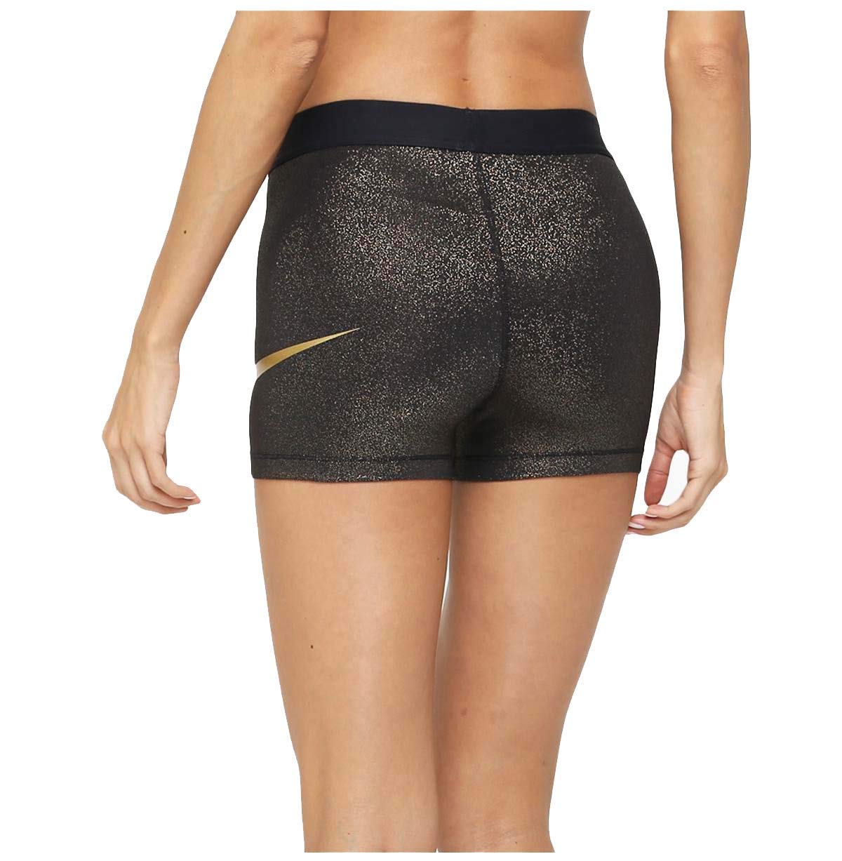 Sparkle Shorts-Black/Metallic Gold 