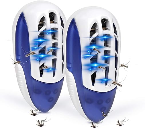 Dekinmax Insektenvernichter Fur Die Steckdose Elektrischer Uv Insektenvernichter Muckenlampe Schutz Vor Elektrischem Schlagtragbare Insektenlampe Toten Mucken Fliegen Moskitos Fur Innen 2pack Amazon De Garten