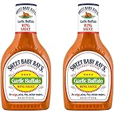 Sweet Baby Ray’s Garlic Buffalo Wing Sauce, 16 Fl Oz (Pack of 2)