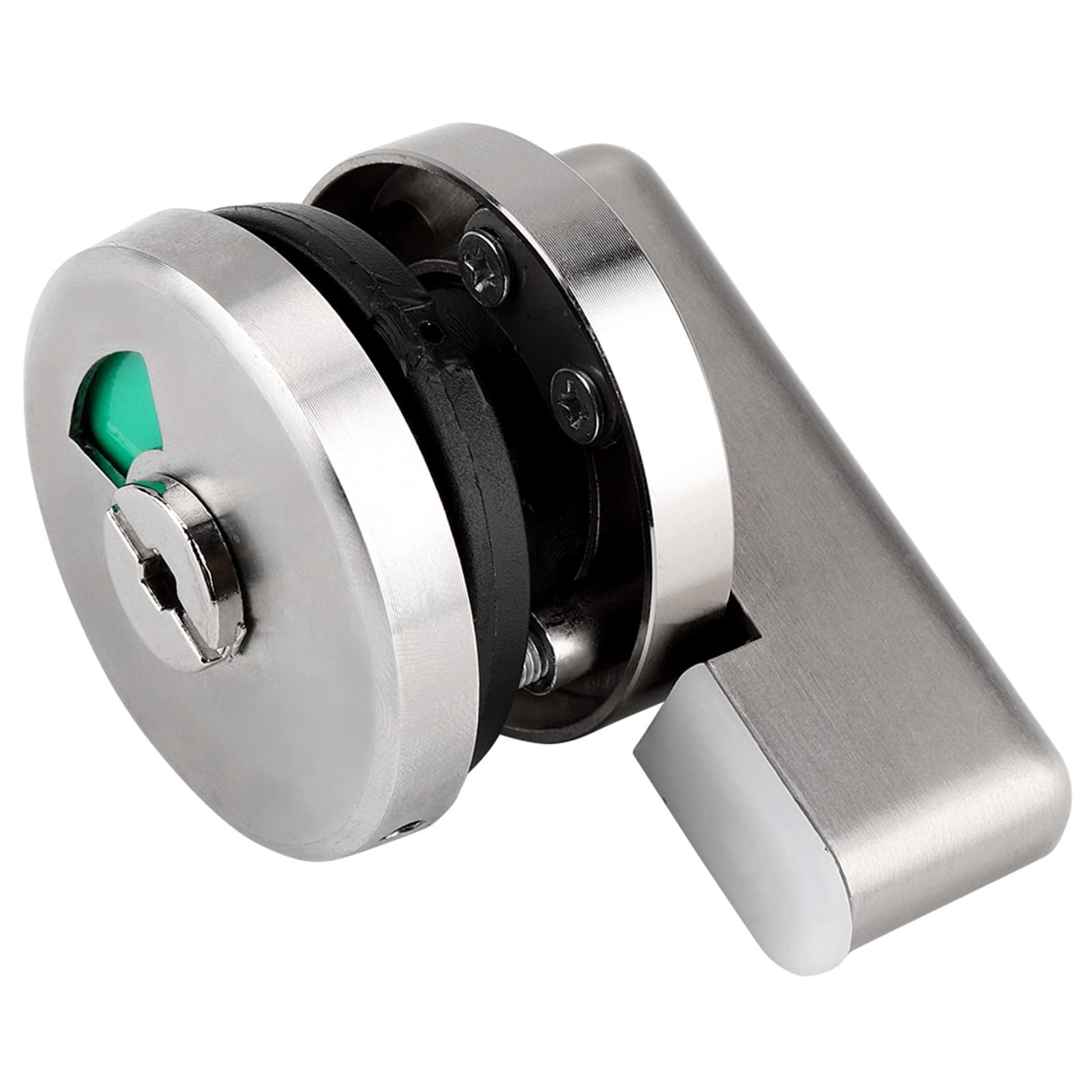 Cyrank Door Lock Indicator, Vacant Engaged Indicating Lock Privacy Partition Door Lock Latch Bathroom Toilet Lock Toilet Door Lock with Indicator for Public Toilet Wc Restroom