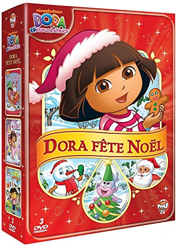 Dora l'exploratrice - Coffret Dora fête Noël : Le Noël de Dora + Le bal des papillons + Dora autour du monde - Pack