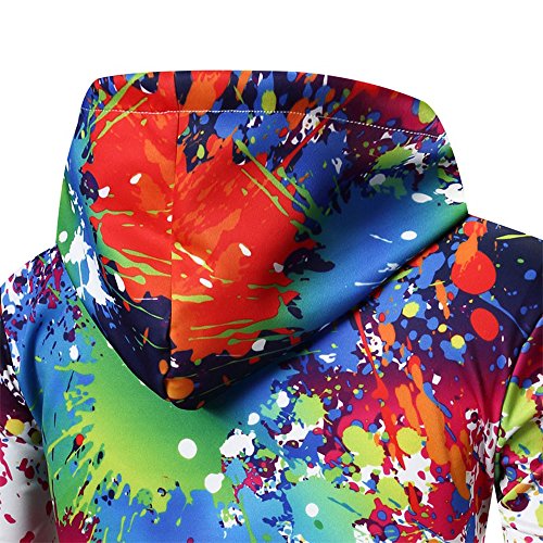 Dressin Men's 3D Print Hoodies, Fashion Pullover Sweaters Shirt for Men Hooded Jacket with Pocket