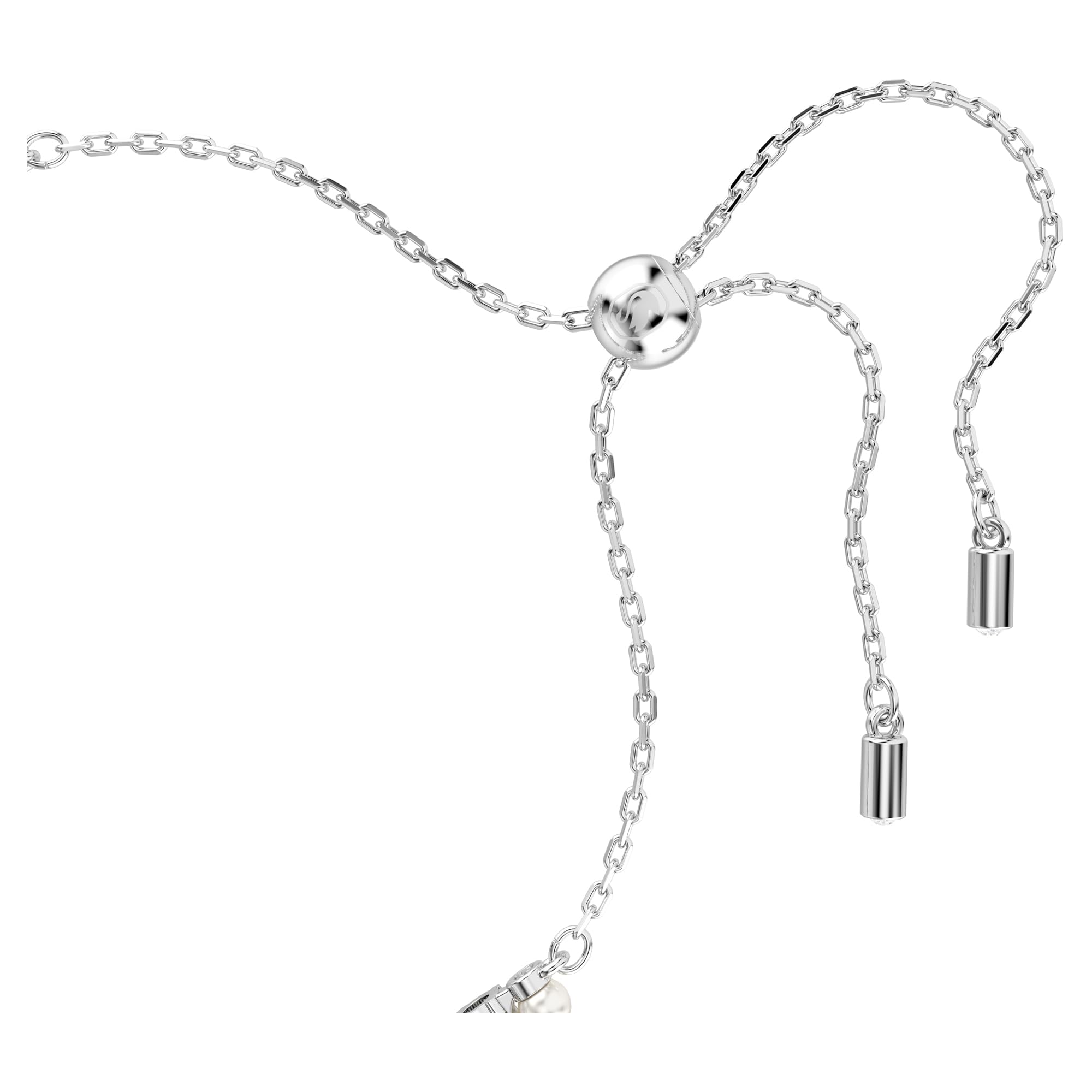 Swarovski Matrix Pendant, Earrings, Bracelet, Crystal Pearl, Round Cut Clear Crystals, Rhodium and Rose Gold-Tone Finishes