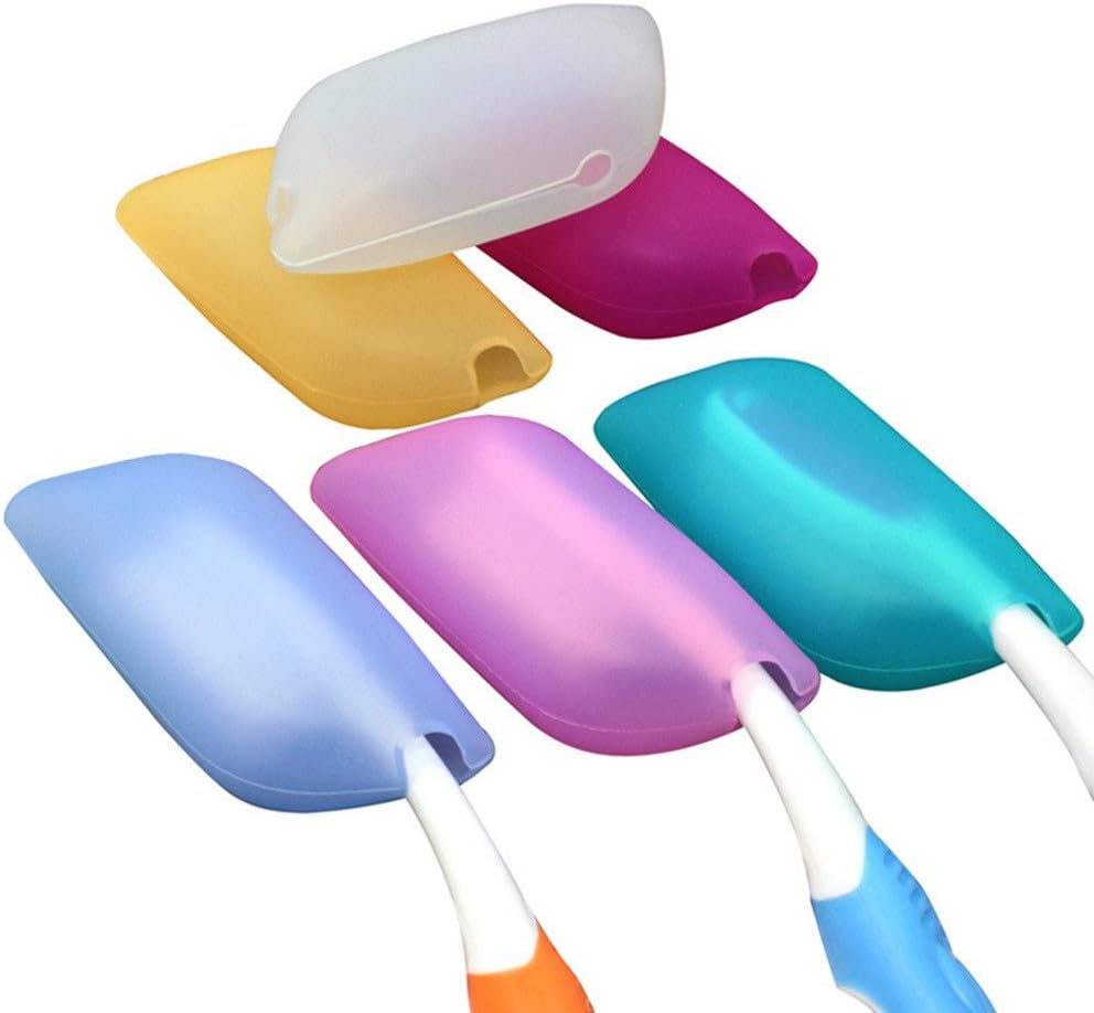 Sillor Outdoor Travel Portable Environmental Health Toothbrush dustproof Sets,Silicone Toothbrush Case Cover for Home,Outdoor and Travaling Brush Protection (Random)
