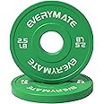 EVERYMATE Change Weight Plates 1.25LB 2.5LB 5LB Set Fractional Plate Olympic Bumper Plates for Cross Training Bumper Weight Plates Steel Insert Strength Training Weight Plates