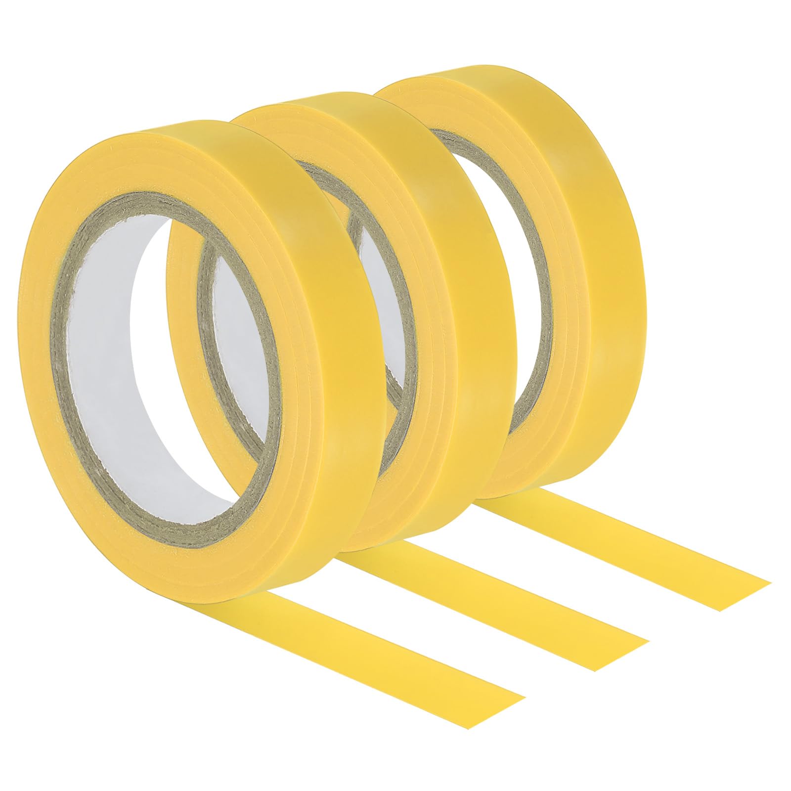 PATIKIL 32.8Ft Grip Finishing Tape, 3 Pack PVC Racquet Finishing Tapes Racket Accessories Sticky Seal for Tennis Badminton, Yellow