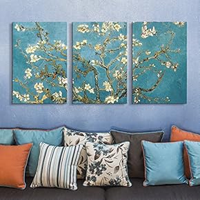 3 Panel Almond Blossom by Vincent Van Gogh...