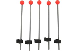 Red Ball Spring Rod Tip, Portable Ice Fishing Pole Spring Ball Tip 5PCS Wear Resistant Outdoor for Reservoir Fishing(S)