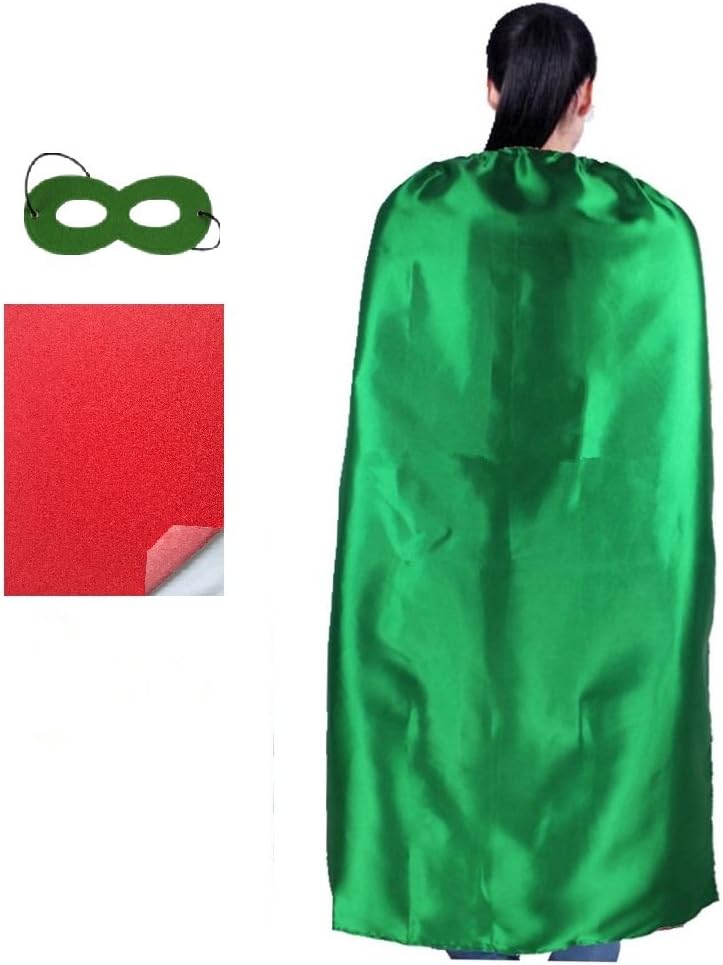 RANAVY DIY Superhero Capes for Adult -Party Superhero Costumes Unisex 140CM (Green)