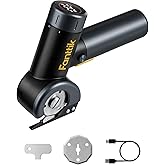 Fanttik C8 Nano Easyswap Cordless Cardboard Cutter, Electric Scissors | with LED Display, Type-C Rechargeable, with 2 Blades, EasySwap, LED Light, for Thin Cardboard Box Carpet Leather, Black