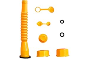 Zufoty Gas Can Spout Replacement, No-Spill Design Gas Can Nozzle with Flexible Nozzle Fit for Most 1/2/5/10 Gal Tank Cans, Easy Pour, Fuel Can Vent Caps, Fuel Can Spout Replacement
