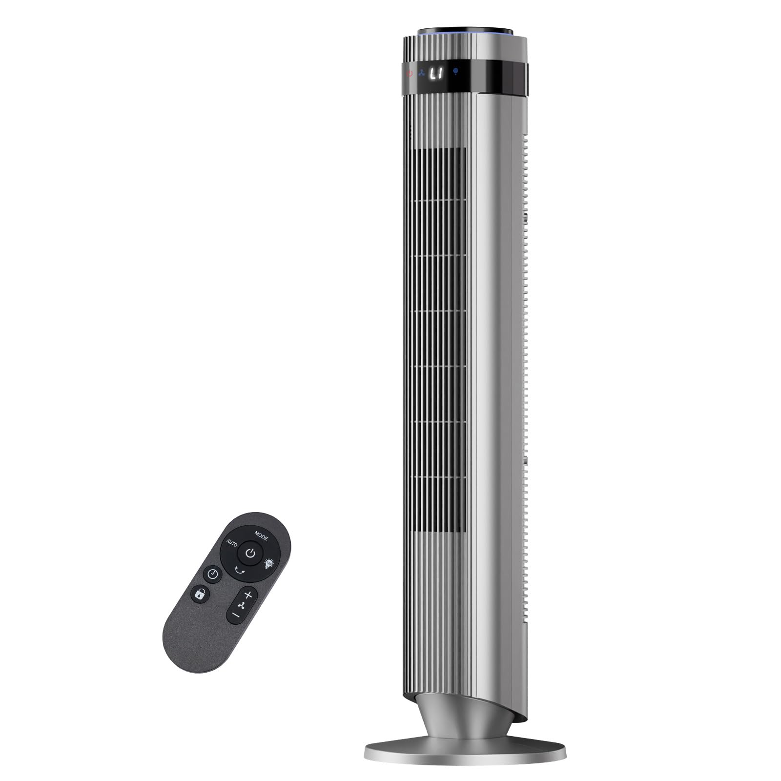 Photo 1 of **** SIMILAR ITEM*** NEWBULIG Tower Fan for Bedroom, Oscillating Standing Bladeless Fan with Remote, 5 Speeds & 4 Modes, 28dB Quiet for Sleep, 22.3ft/s High Velocity, LED Display, 12H Timer, Office, Home, Dorm, Grey