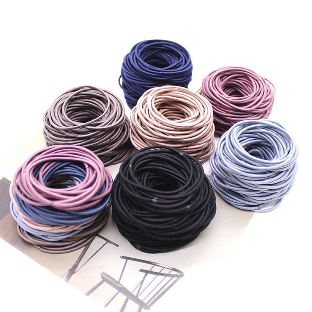 MYEDO Women Elastic Hair Rope Headwear Ring Ponytail Holder Hair Accessories Headwear Black