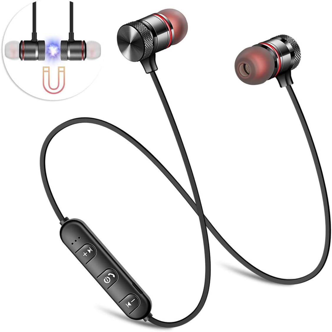 Wireless Bluetooth Headphones, HD Stereo Sweatproof Earbuds Gym Running Workout Noise Cancelling Headsets, Wireless Sports Earphones