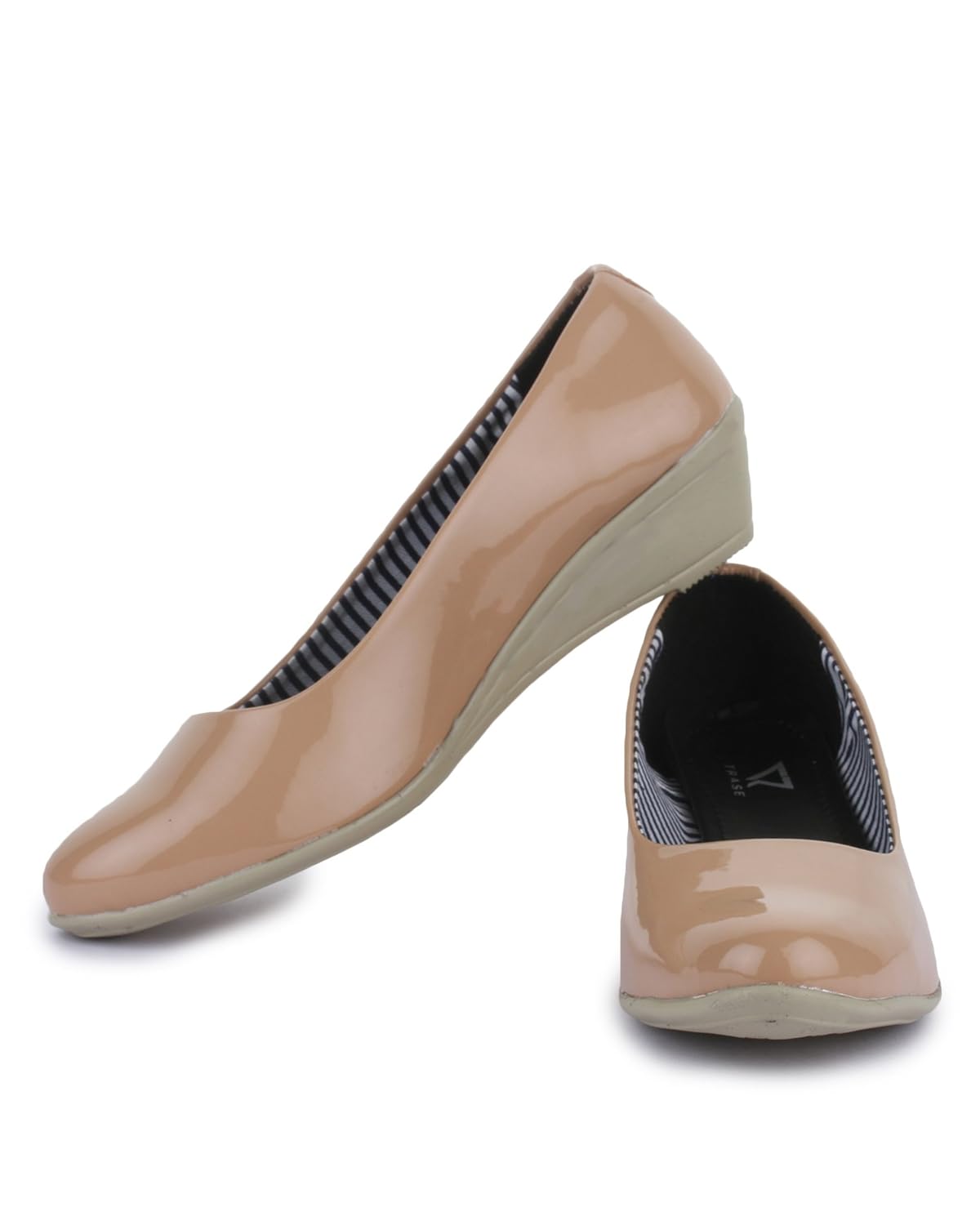 trase black-cream formal shoes for women