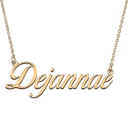 HUAN XUN Customized Custom Simple Any Name Necklace