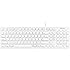 Macally Full Size USB Wired Keyboard (MKEYE) for Mac and PC (White) w/ Shortcut Hot Keys