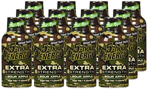 5 Hour Energy Drink Shot, Extra Strength Sour Apple, 12 Count