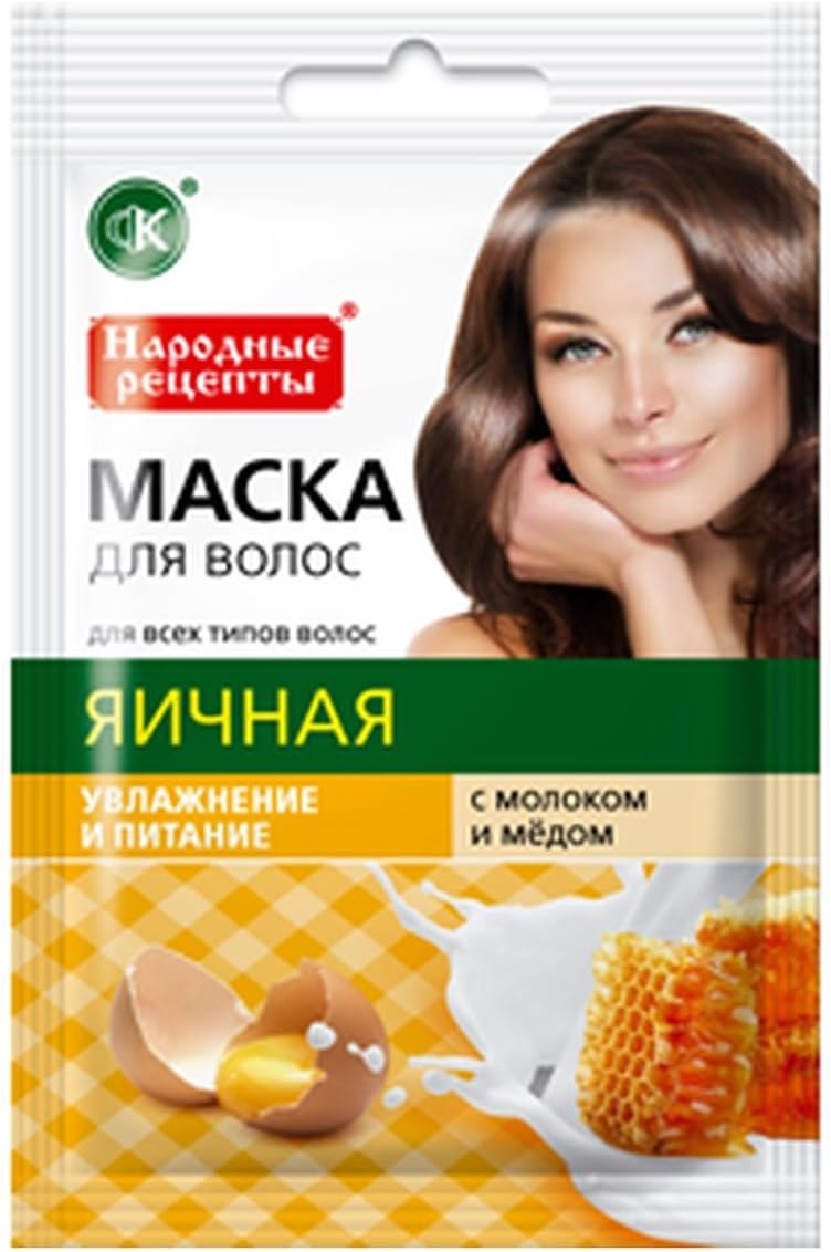Fito Folk Recipes Natural Hair Mask Egg Milk & Honey 30ml (pack of 2)
