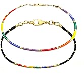 Pride Bracelet 2 Pcs Rainbow Bracelets for LGBTQ Gay Lesbian Trans Bisexual Miyuki Pride Jewelry LGBT Bracelet for Men Women