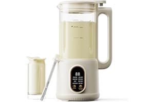 ANMINTO Nut Milk Maker Machine 34oz, Multi-Function Cow Milk Maker, Soy Milk Maker with 10 Ultra Blades Ideal for Homemade Plant-Based Milk, Oat, Soy, Cow and Dairy Free Beverages with 12h Timer/Auto-clean