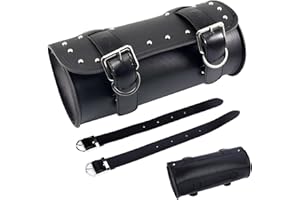 Motorcycle Handlebar Bag,PU Bicycle Bag | Bicycle Bar, Waterproof Storage Pouch, Motorcycle Roll for Front Fork Handlebar